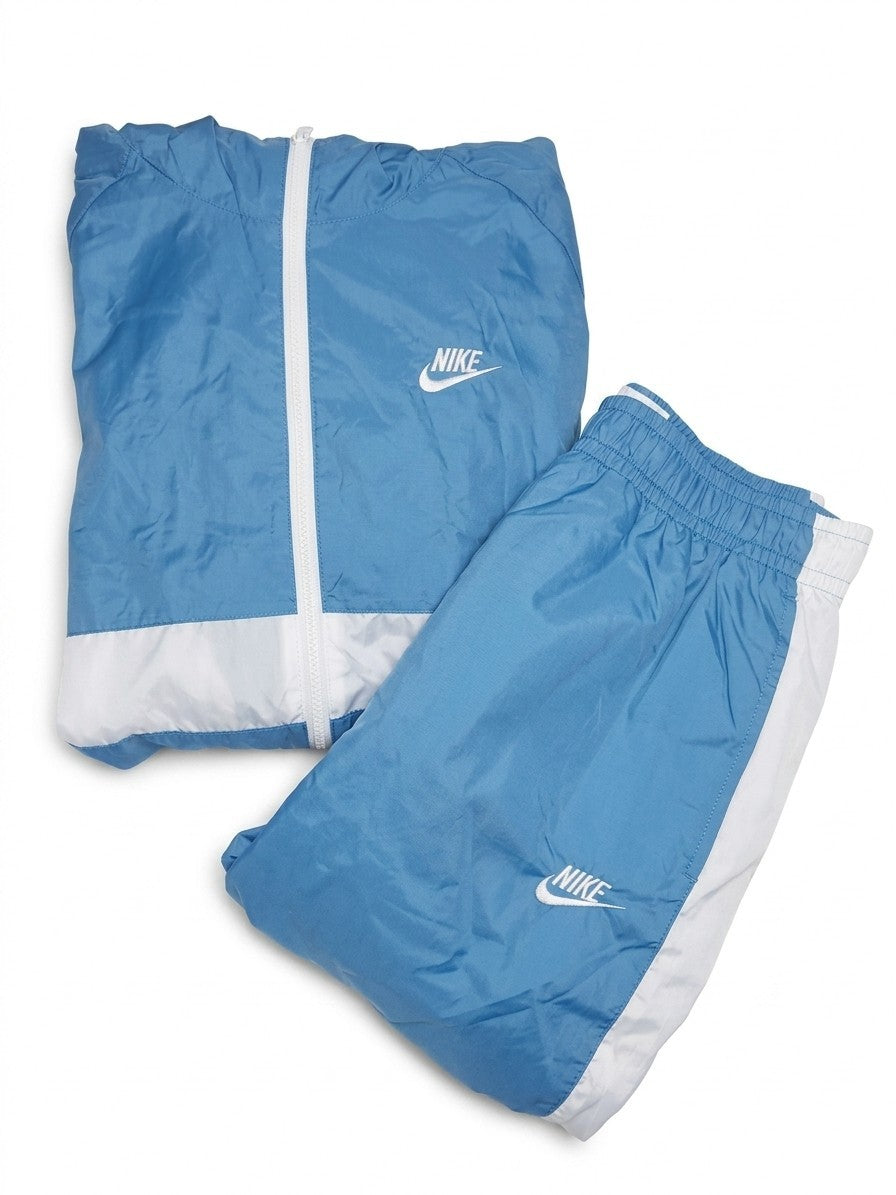 Nike Sportswear Herren Trainingsanzug – Blau/Weiß – Windbreaker-Set mit Kapuze