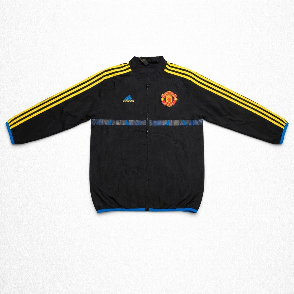 Manchester United x Adidas Track Jacket Vintage 90s Training Jacke Schwarz, Neu 