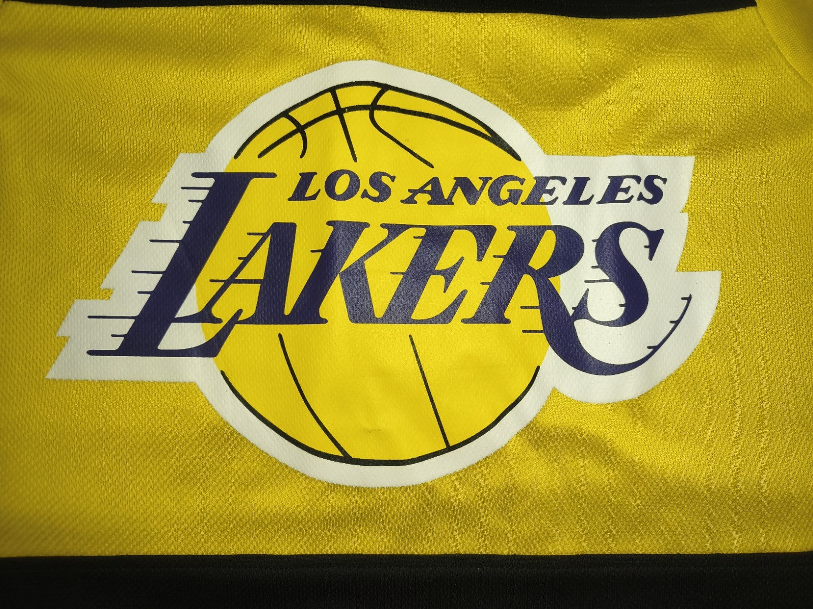 NBA LA Lakers Jersey LeBron James #23 Basketball Trikot Gr. L Schwarz Gelb TOP