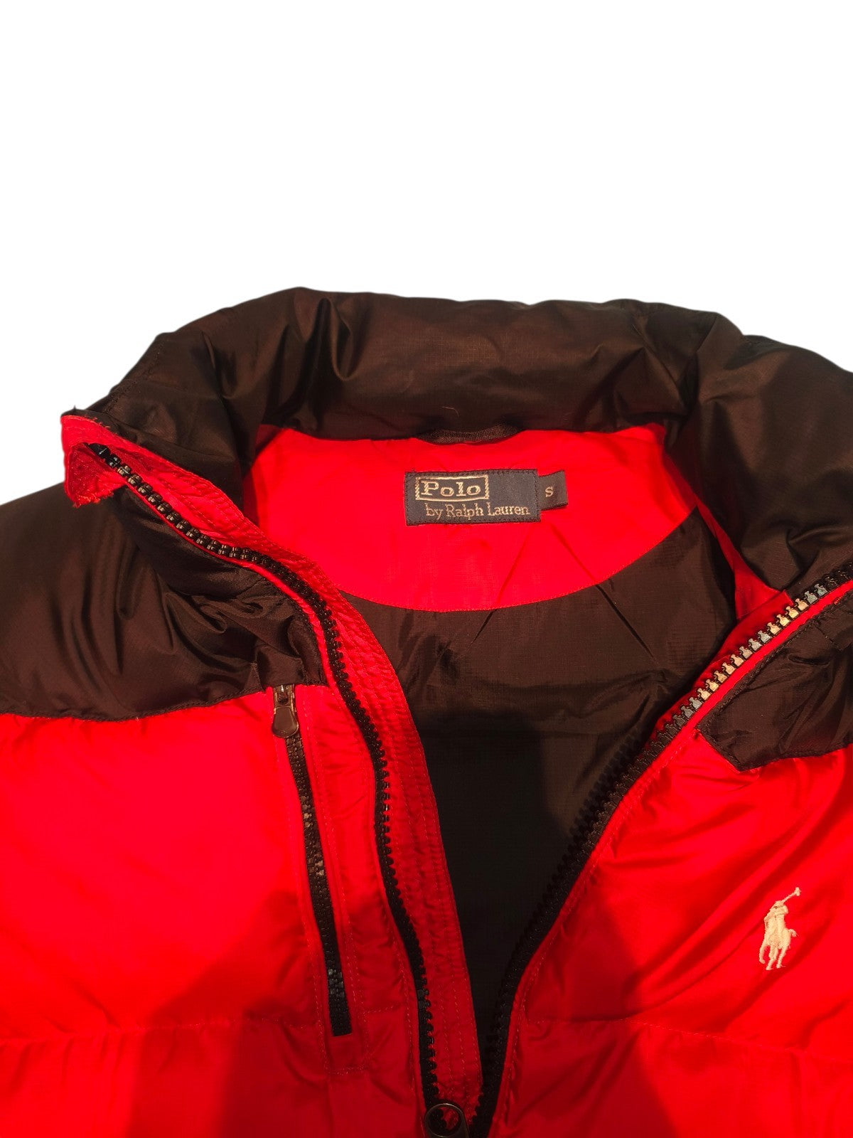 Polo Ralph Lauren Daunenweste Herren Rot/Schwarz – Gr. S – RL/750 Steppweste
