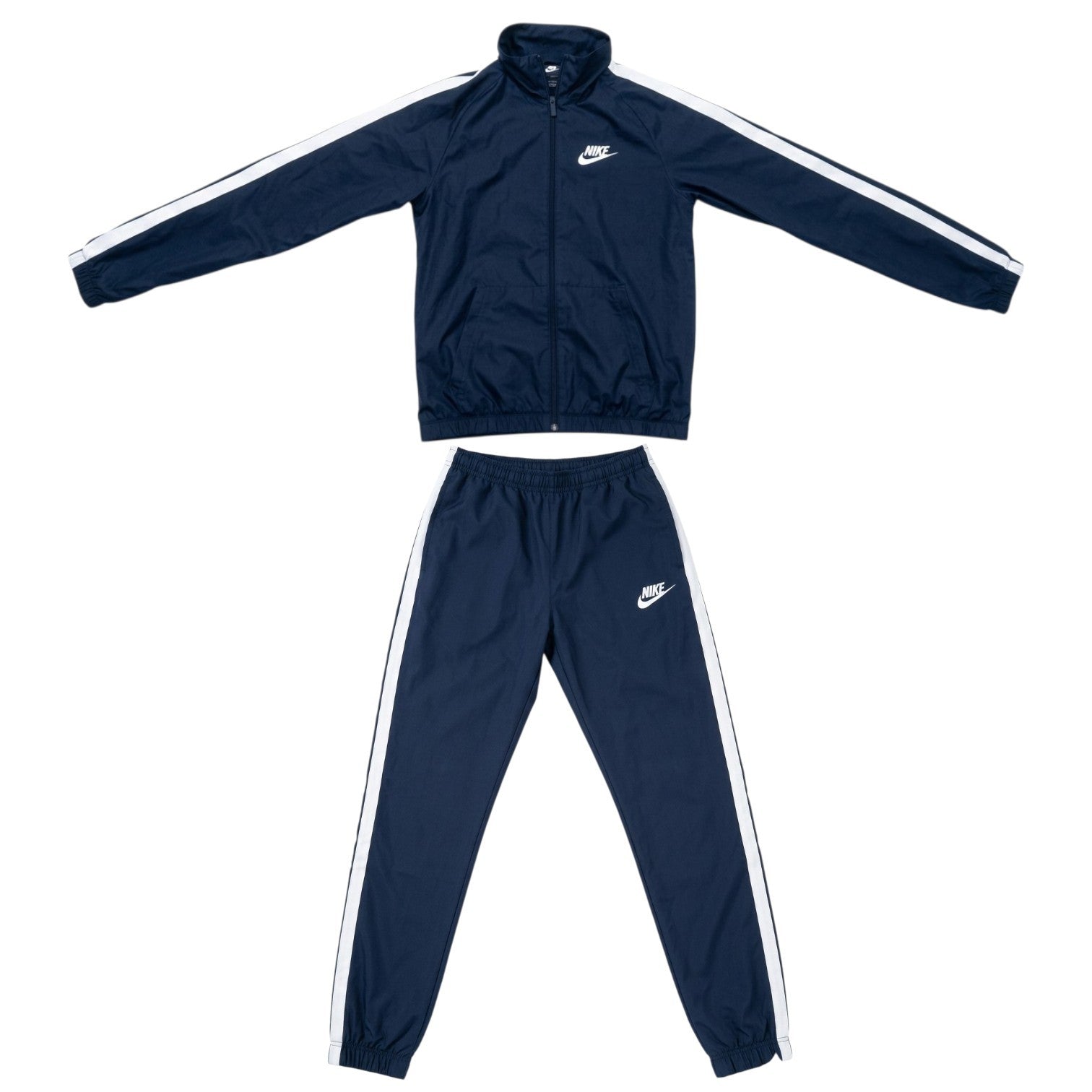 Nike Trainingsanzug Herren Gr. S Dunkelblau Weiß Tracksuit Sportanzug, Sehr Gut 