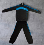 Adidas Vintage 90s Tracksuit / Trainingsanzug – Schwarz/Blau, Gr. M