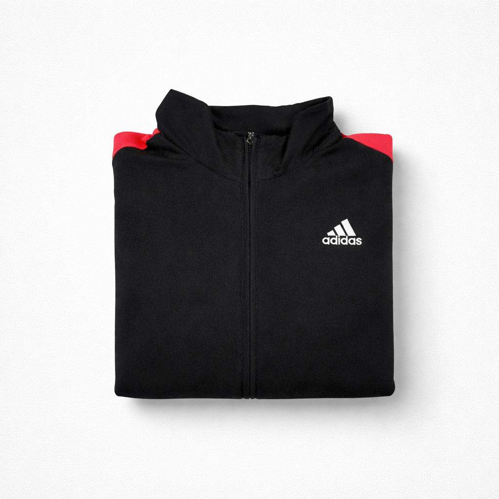 Adidas Trainingsjacken- Vintage Trackjacket, Schwarz/Rot/Weiß, Gr.S (174),