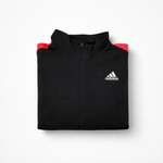 Adidas Trainingsjacken- Vintage Trackjacket, Schwarz/Rot/Weiß, Gr.S (174),