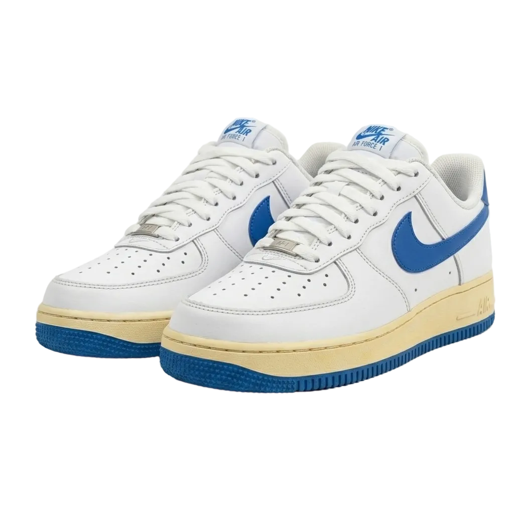 Nike Air Force 1 Sneaker- Weiß, Blau, Gr. 40, Damen/ Herren, Gebraucht