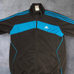 Adidas Vintage 90s Tracksuit / Trainingsanzug – Schwarz/Blau, Gr. M
